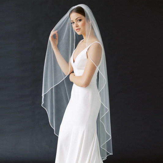 TOPQUEEN V14 Wedding Veil Long with Comb Soft Single