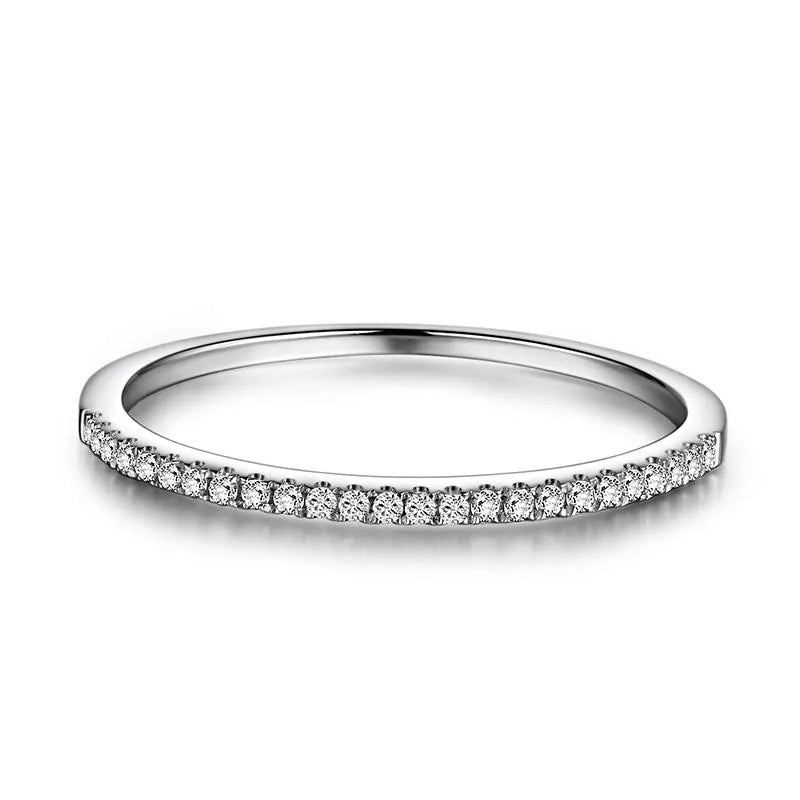 Eternal Eternity Band Promise Ring - 925 Sterling Silver CZ Wedding Rings