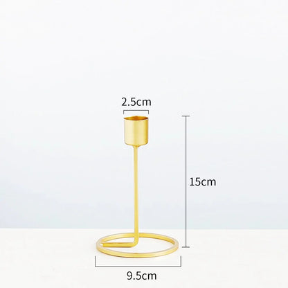 Gold Metal Candle Holders: Elegant Wedding & Party Decor